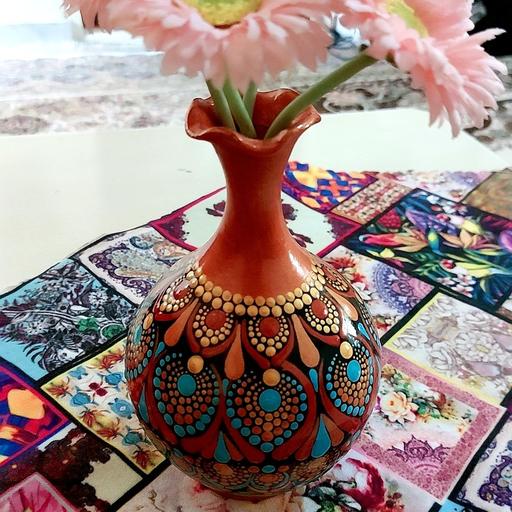 گلدان تزئینی طرح ماندالا 