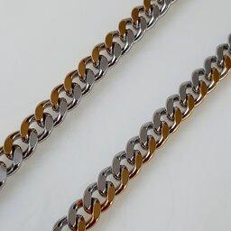 زنجیر کارتیر استیل دو رنگ سایز 2.5 تراش خورده ( بصورت متری)