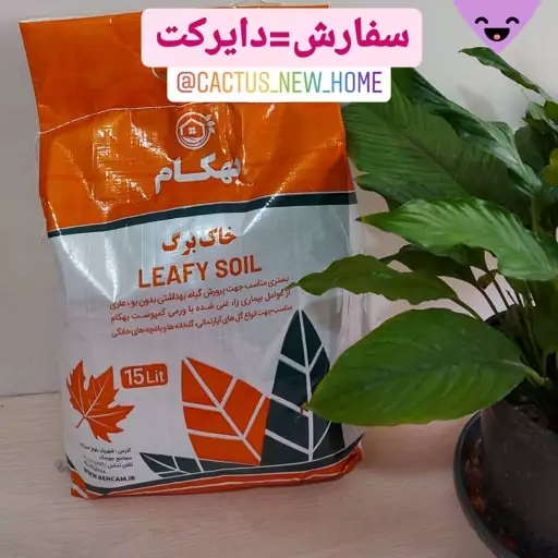 خاک برگ مرغوب برای گلهای آپارتمانی محصول شرکت بهکام بدون هیچ آفت و بیماری