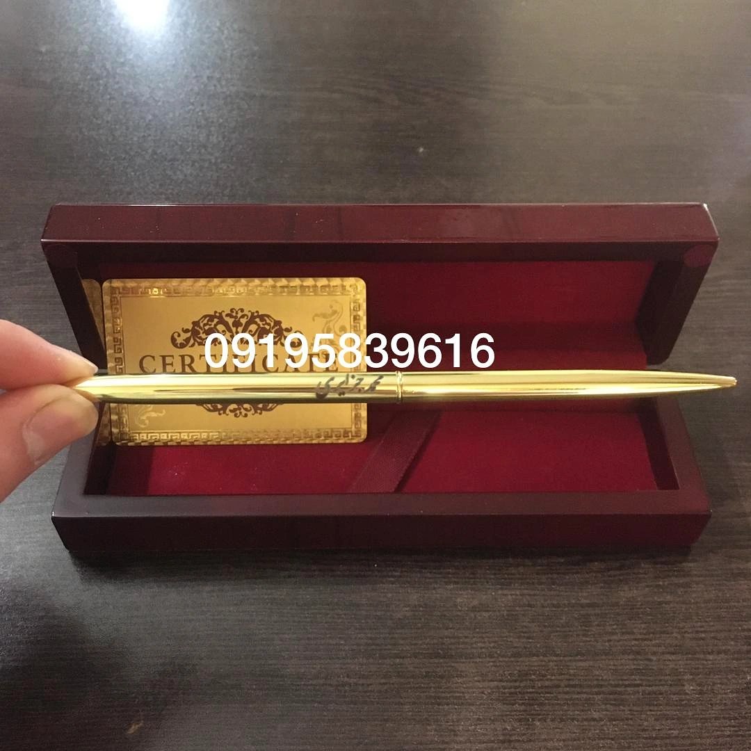 خودکار روکش طلا با جعبه  اورجینال با شناسنامه 