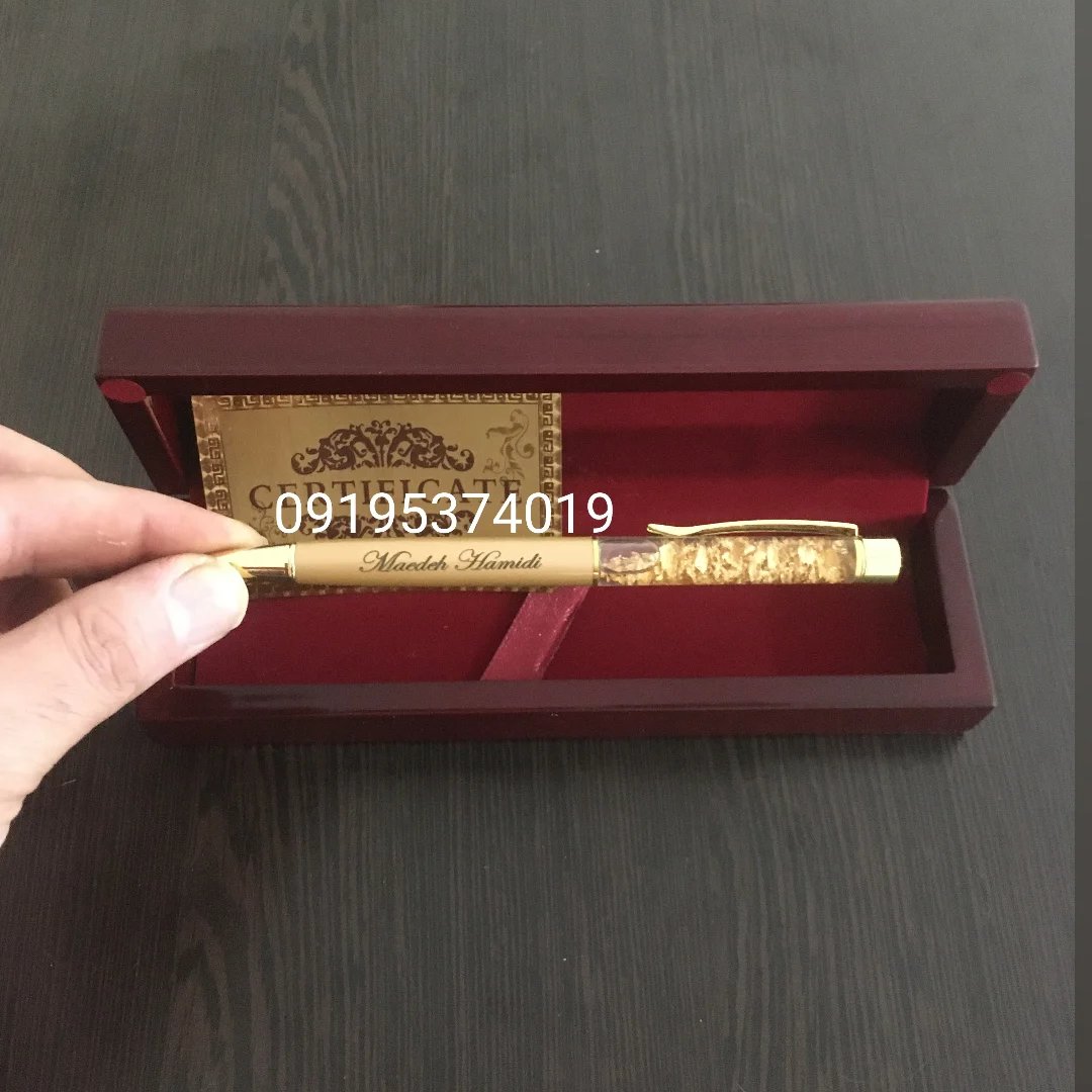 خودکار روکش طلا گلدفویل محفظه شیشه ای