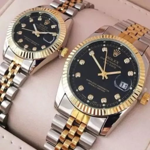 ساعت ست عقربه ای  رولکس Rolex صفحه مشکی عمده و تک