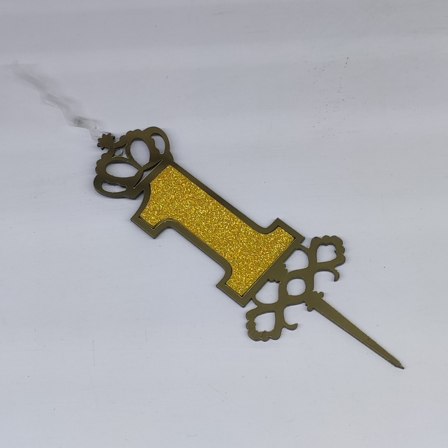 تاپر عدد شمعدار طلایی