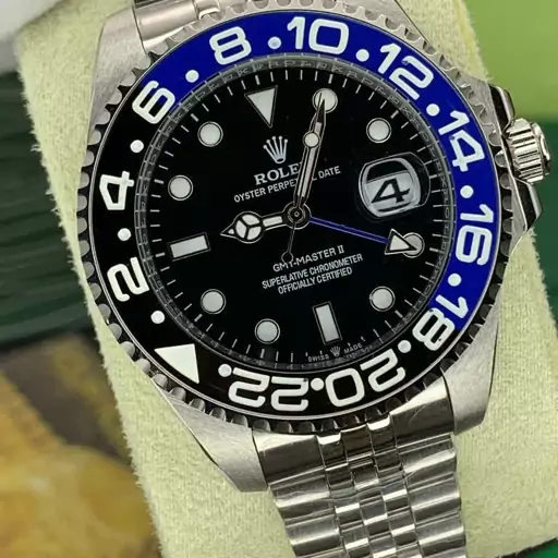 ساعت مچی رولکس مردانه مدل جی ام تی مستر  شیشه عدسی دار .ROLEX GMT MASTER 