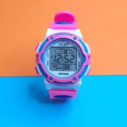 ساعت مچی طرح جی شاک رنگ بندی صورتی sport watch