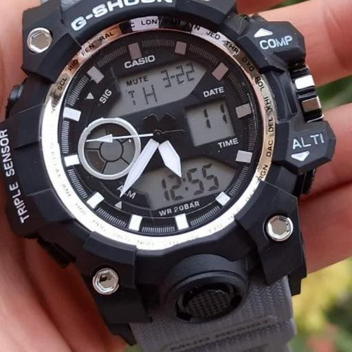 ساعت مچی مردانه و پسرانه طرح جیشاک رنگ طوسی G shock 