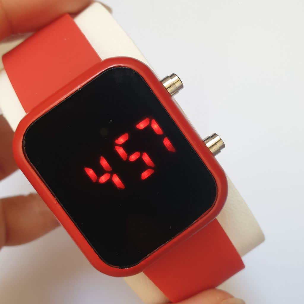 ساعتمچی مردانه ال ای دی نارنجی.. led