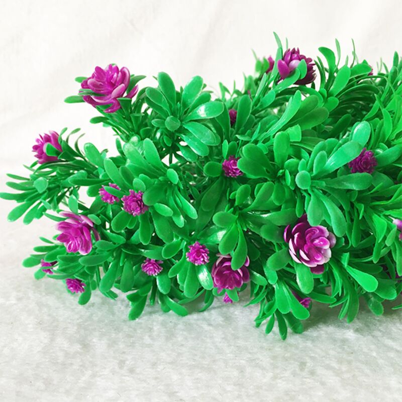 گل مصنوعی بونسای با گل صورتی تیره ارتفاع 25 سانت و عرض 22 سانت