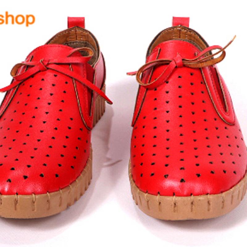 کفش دخترانه پاپیونی پانچی(رنگ قرمز)