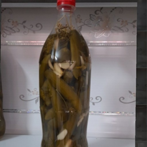 خیارشور خونگی شیشه ای ترد (1600گرم)