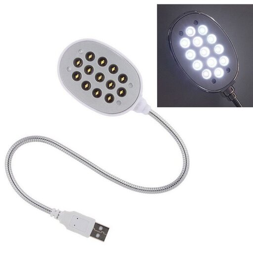 چراغ قوه LED یو اس بی مدل 13NOOR_PRO دارای حالت فنری و قابلیت تنظیم نور در زاویه های مختلف