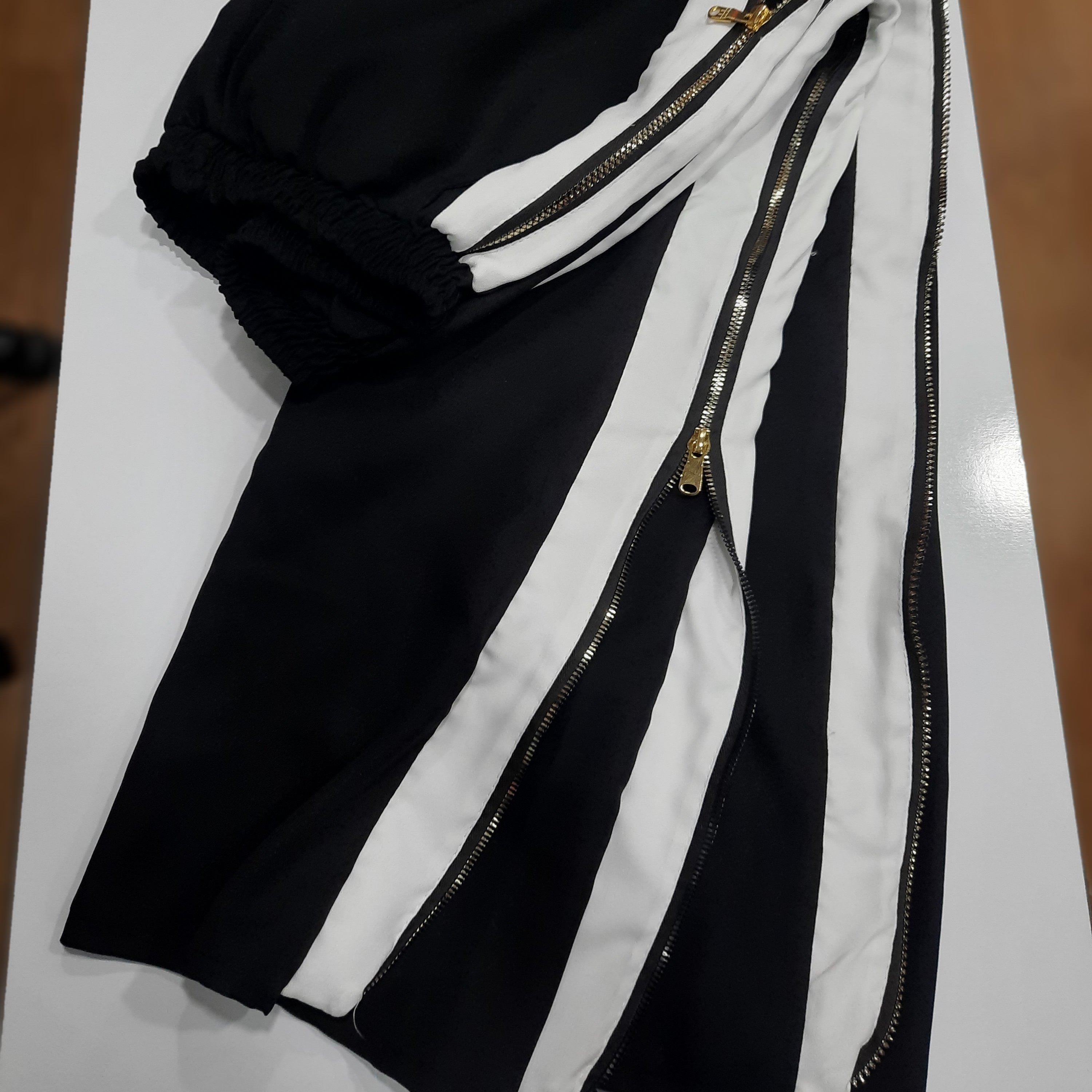 شلوار بگ بغل زیپ دار کمر کش