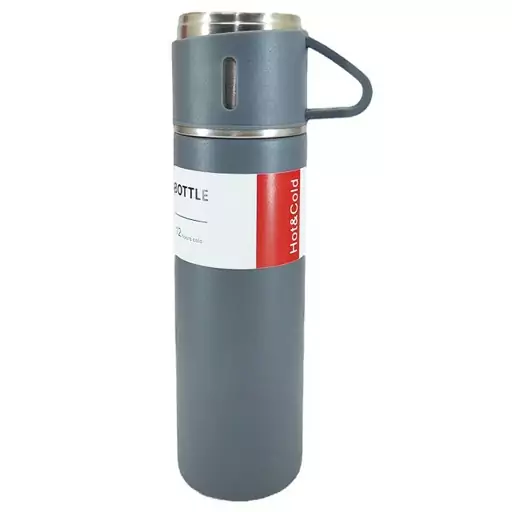 فلاسک مدل کادویی VACUUM FLASK SET گنجایش 0.5 لیتر به همراه لیوان