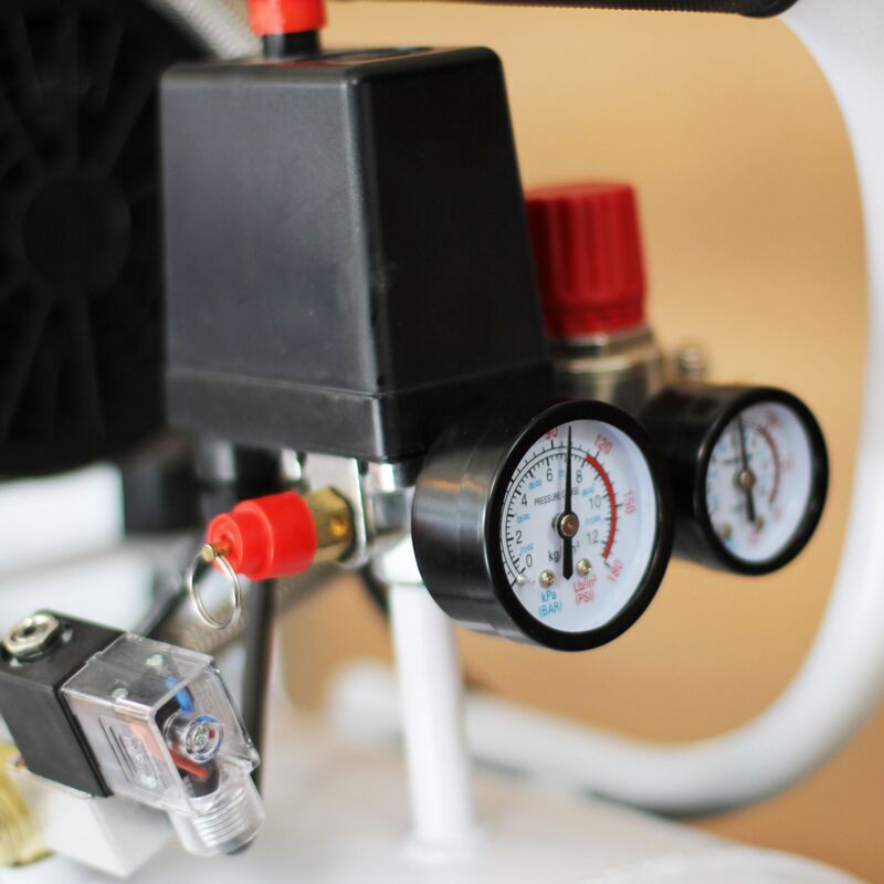 کمپرسور 25 لیتری بدون روغن  و صدا  مجهز به شیر برقی 