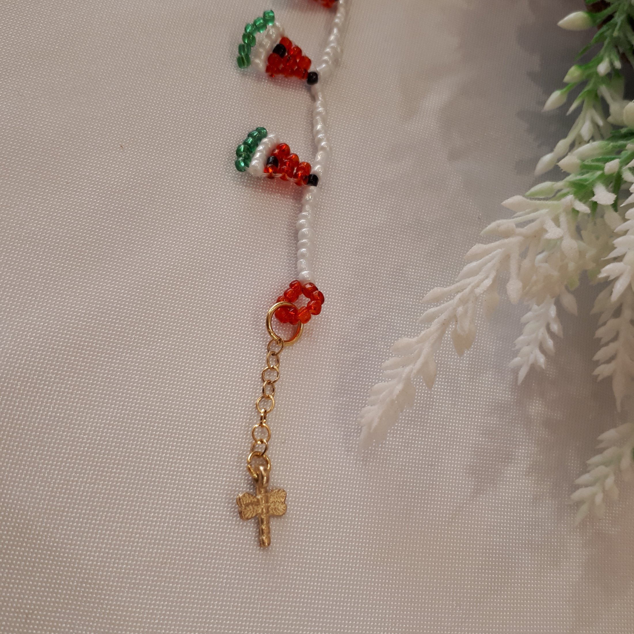 دستبند یلدائی هندوانه دستساز خانگی قابل تنظیم با دست