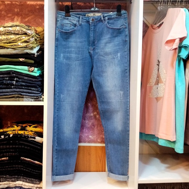 شلوار جین آبی روشن سایز بزرگ ترک برند معتبر Lady Dark moda 