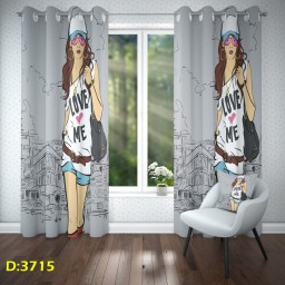 پرده اتاق کودک دخترونه - کد 3715