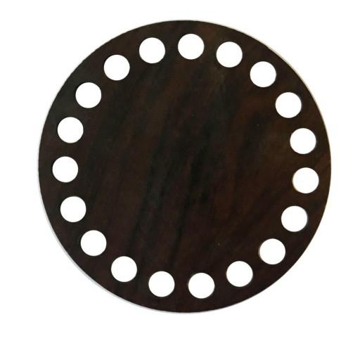 کفی تریکو بافی چوبی گرد بدون کاموا به قطر 10 سانتی متر بسته 3 عددی