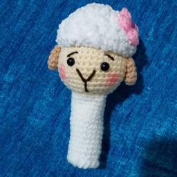 عروسک انگشتی گوسفند بافتنی 