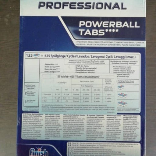 شوینده ماشین ظرفشویی فینیش مدل  powerball Classic  بسته 125 عددی - بدون اسانس - ساخت ترکیه