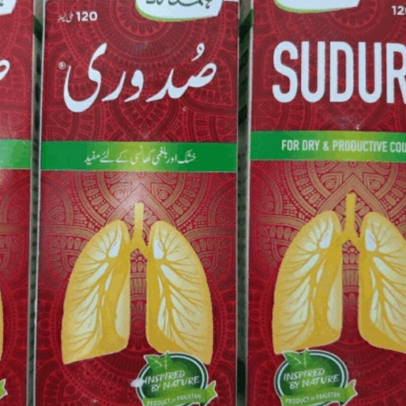 شربت گیاهی بهبود سرفه خشک گلودرد رفع گرفتگی صدا بهبود سرماخوردگی بهبود سرفه های خشک و مزمن حجم 120 میل تولید پاکستان
