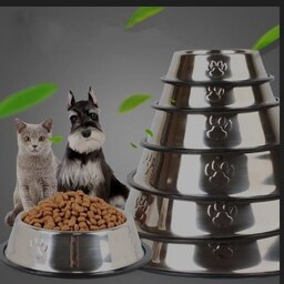 ظرف استیل آب و غذا سگ و گربه مدل پنجه سایز L
