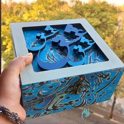 جعبه  نفیس چوبی پرکار و پرکاربرد، 20 × 20 طرح باران عشق 