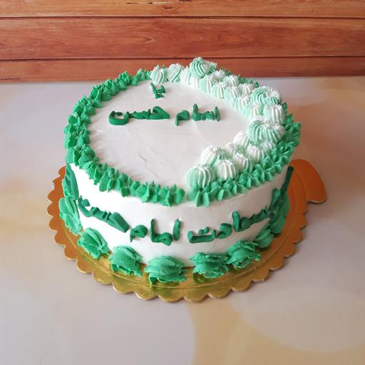 کیک مولودی  کیک خامه ای  کیک با تم مذهبی  کیک تولد امام حسن ارسال پس کرایه 