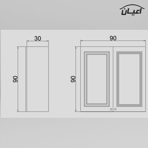 کابینت اعیان مدل FH CW24