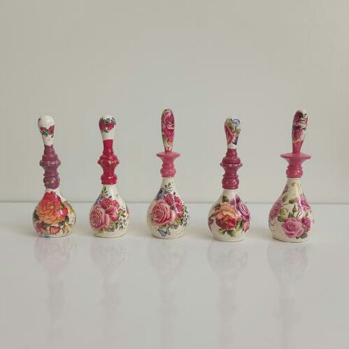 سرمه دان تک عددی چوبی خمره ای رنگی با میل رنگی کیپ کیپ

