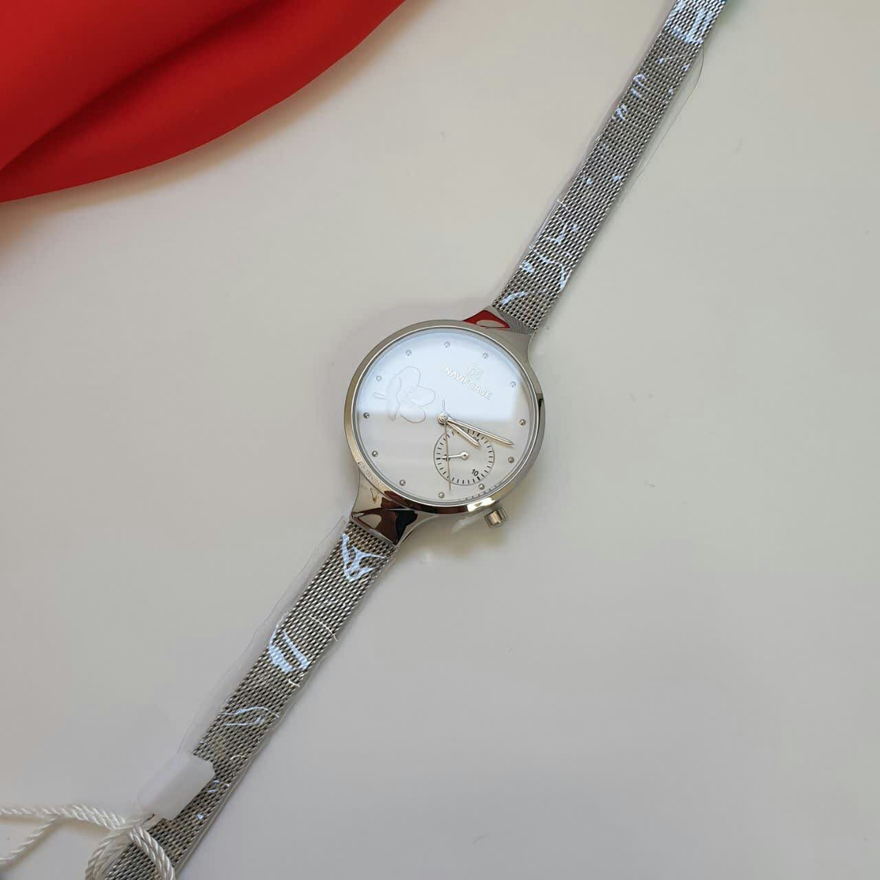 خرید و قیمت ساعت نیوی فورس زنانه موتور ژاپن بند استیل حصیری ضد زنگ