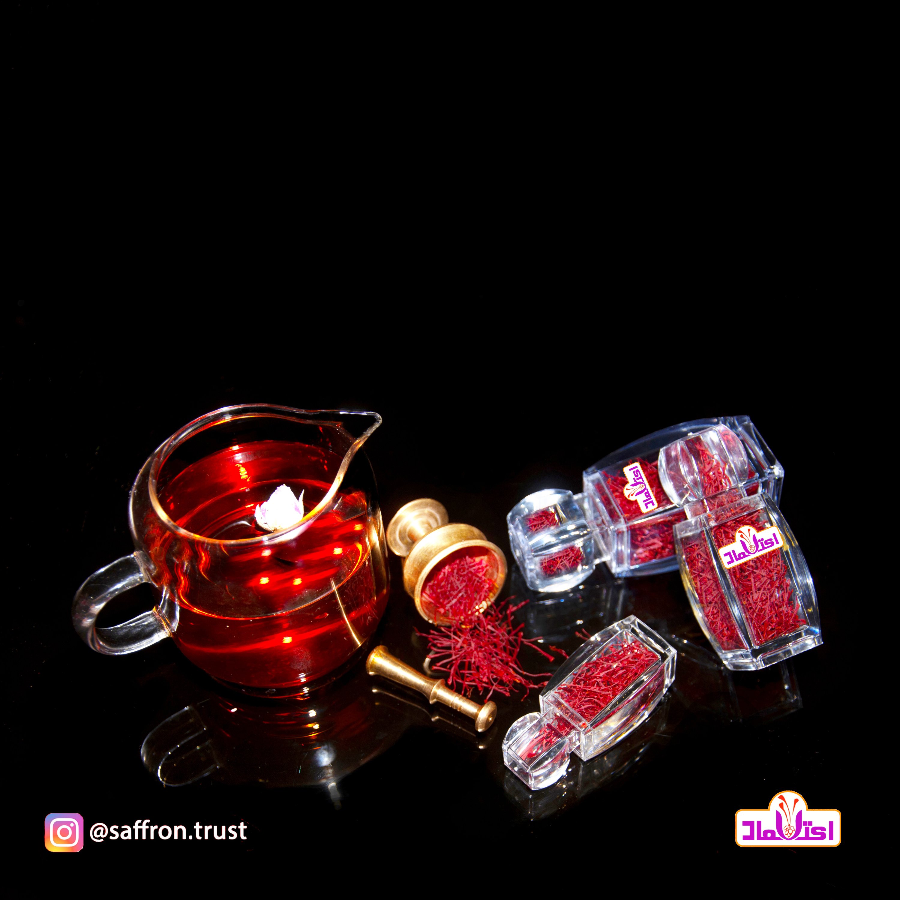 زعفران نگین سوپر صادراتی 2 گرمی اعتماد بسته بندی کریستال