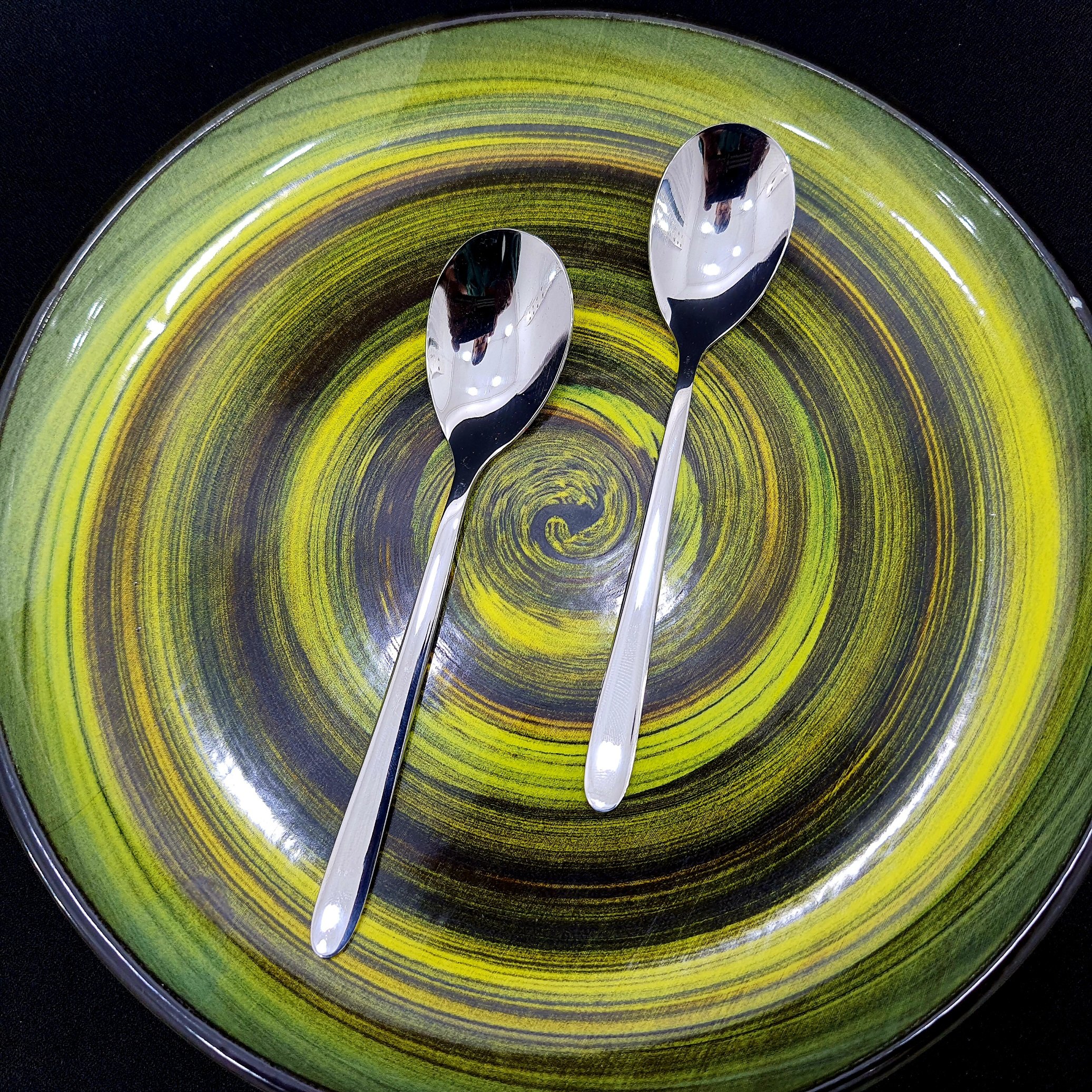 قاشق مربا استیل نگیر گیلدا طرح دونا براق GILDA بسته 12 عددی