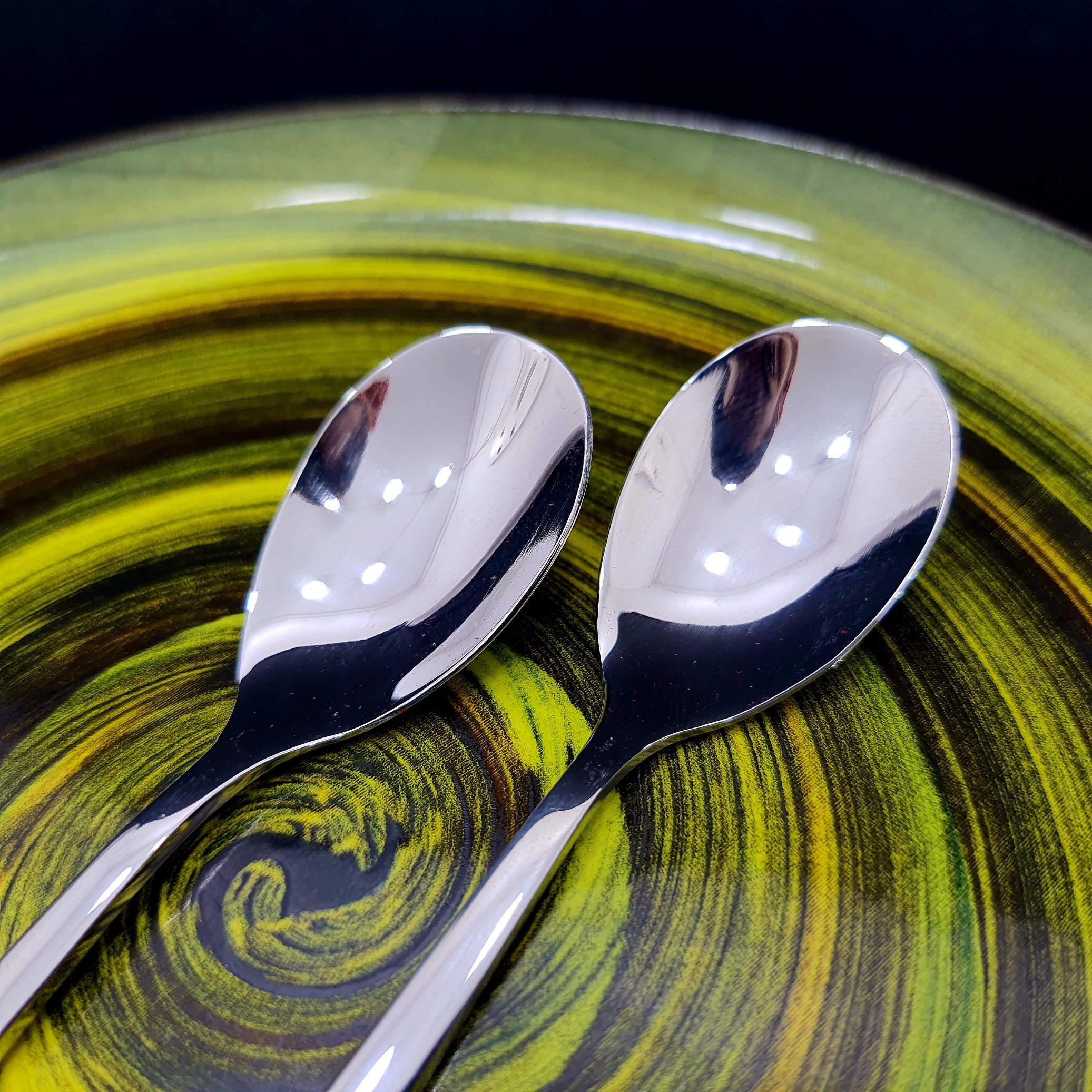 قاشق مربا استیل نگیر گیلدا طرح دونا براق GILDA بسته 12 عددی