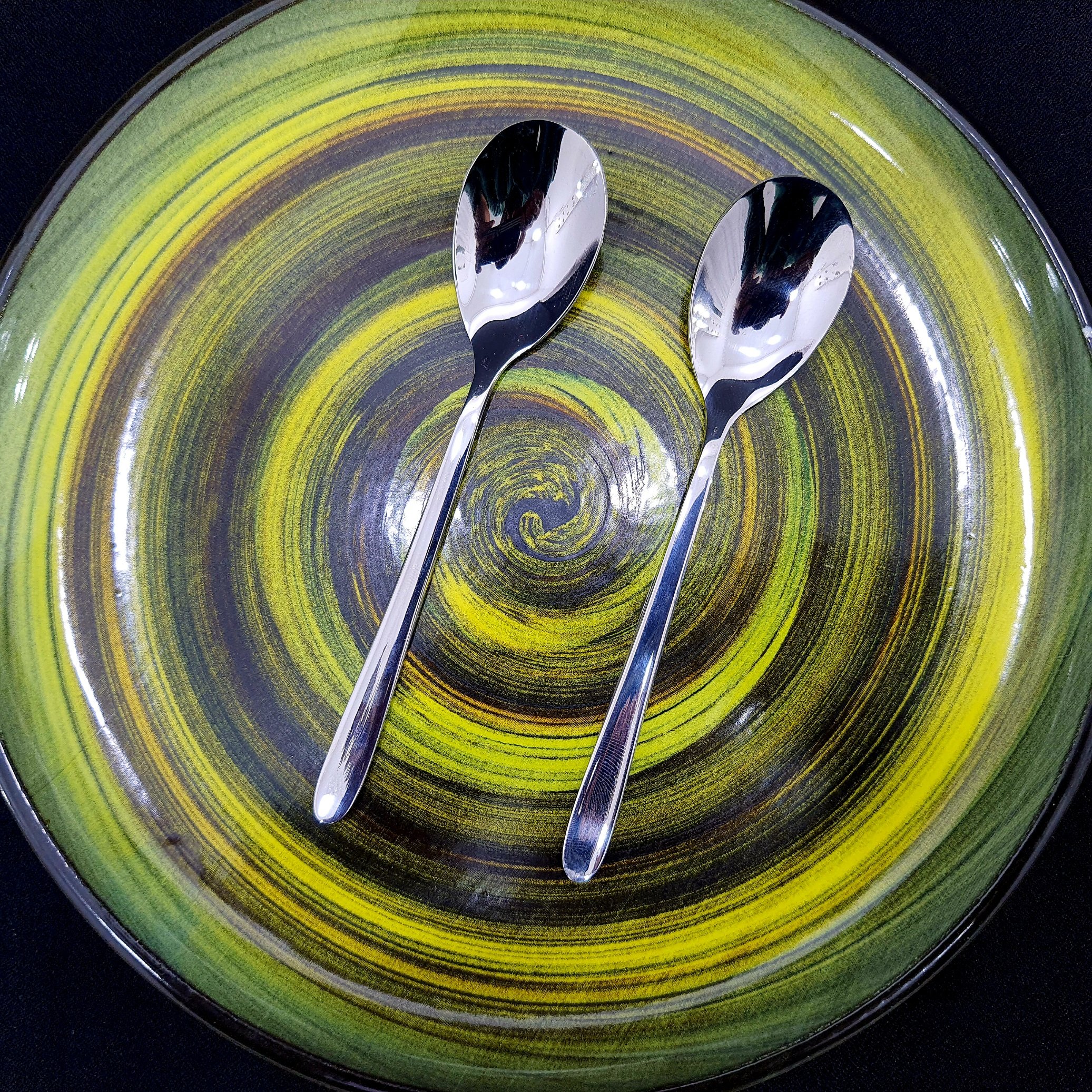 قاشق مربا استیل نگیر گیلدا طرح دونا براق GILDA بسته 12 عددی