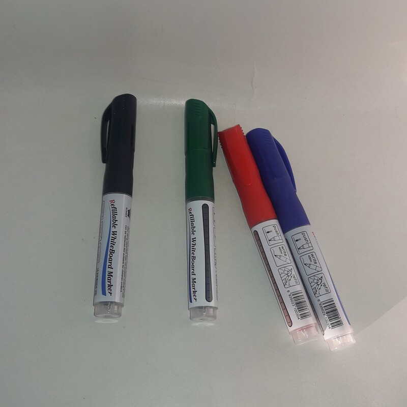 ماژیک وایت برد شارژی( قابلیت تعویض جوهر ماژیک ) در 4 رنگ اصلی 