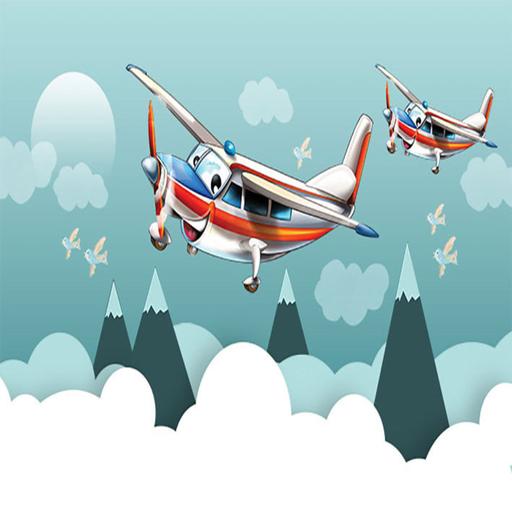 پوستردیواری طرح اطاق کودک مدل هواپیما نقاشی کوه یا طرح دلخواه