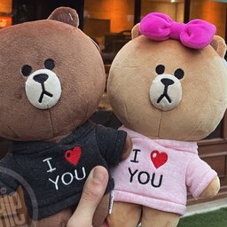 عروسک خرس ولنتاین لاین مدل براون و  چوکو   خرید مستقیم  از تولید کننده  با بهترین کیفیت چوکو و براون دختر و پسر