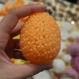 شمع تخم مرغ گلی نارنجی بهترین گزینه برای تزئین سفره هفت سین امسال و هرسال شما