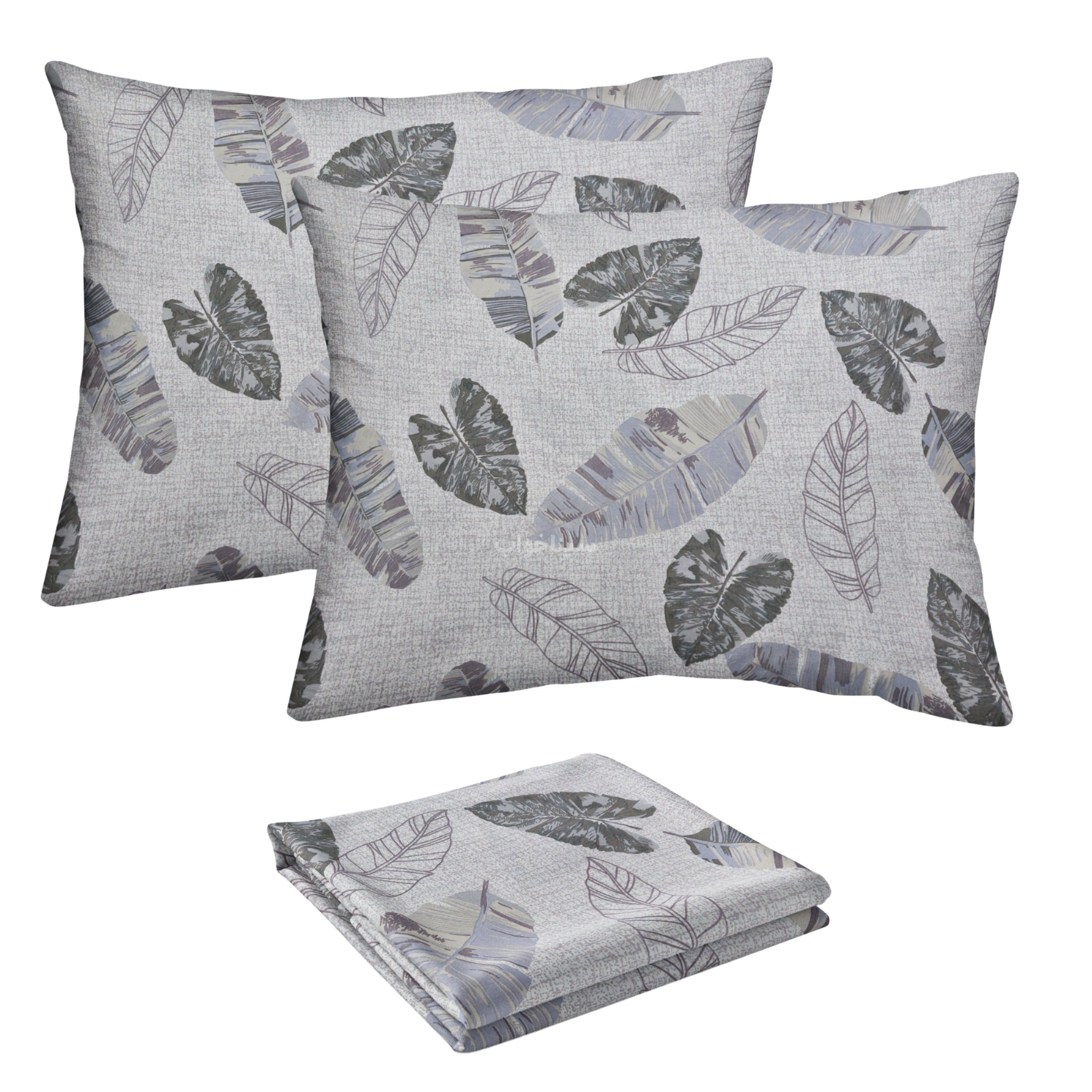 رویه تشک کشدار طرح برگی 2 دونفره 3تکه