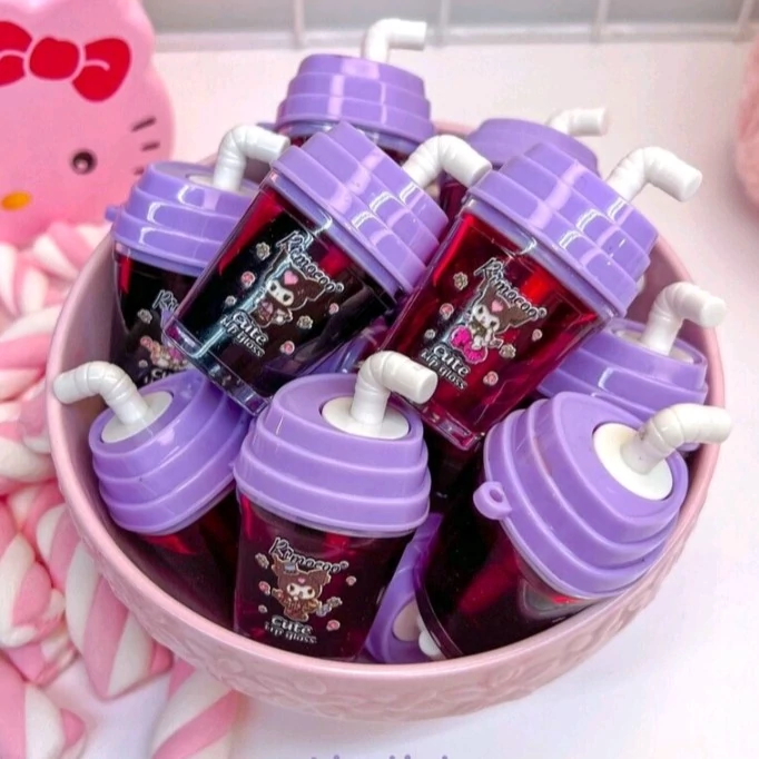 تینت لب کرومی 24 ساعته پیگمنت عالی فانتزی کیوت پینترستی تینت لب و گونه و چشم سانریو آلبالویی خوشبو  