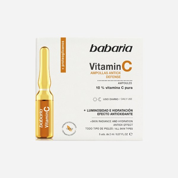 ویال مرطوب کننده و آبرسان باباریا babaria مدل هیالورونیک اسید Hyaluronic Acid حاوی 5 ویال 2 میل