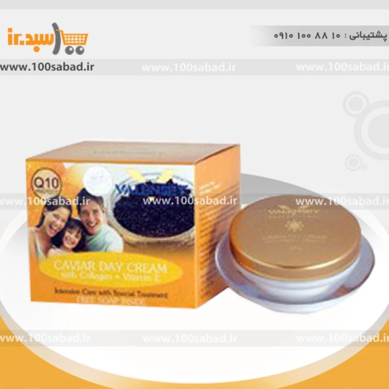 کرم و صابون رفع چین و چروک روز خاویار کیوتن Q10 کاسه ای والنسی Valensey