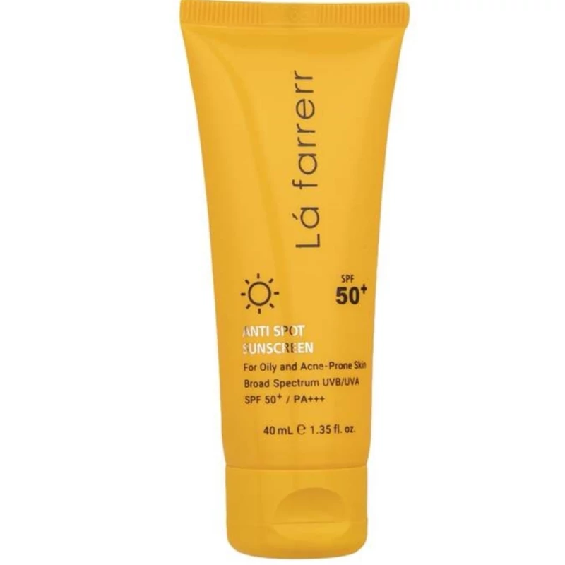 کرم ضدآفتاب و ضد لک بی رنگ لافارر مدل SPF 50 مناسب پوست های چرب حجم 40 میلی لیتر