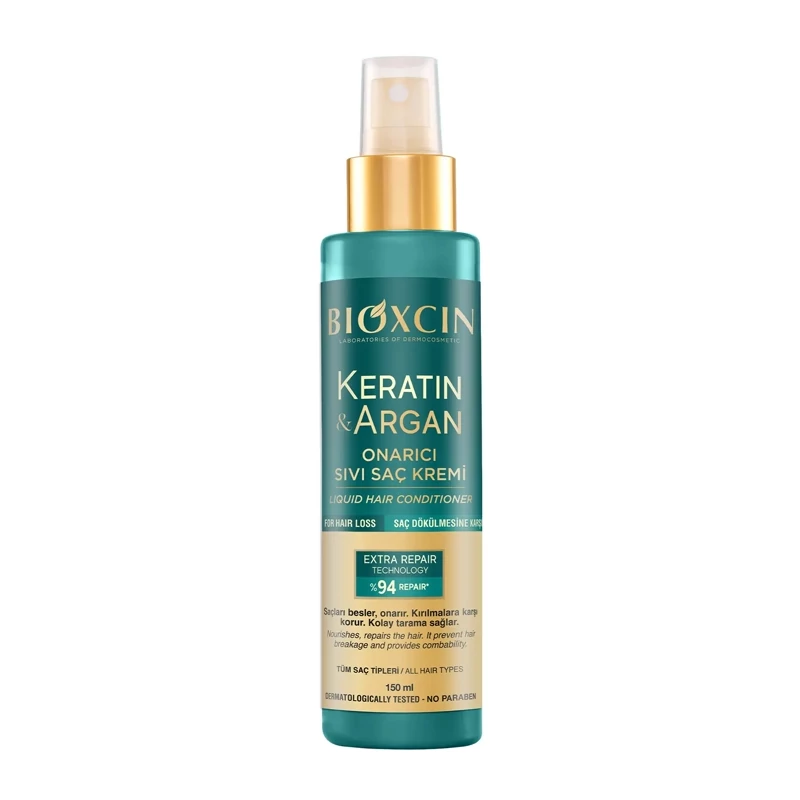 اسپری موی دوفاز ضدریزش، نرم کننده و تقویت کننده بیوکسین BIOXCIN مدل کراتین و آرگان Keratin and Argan