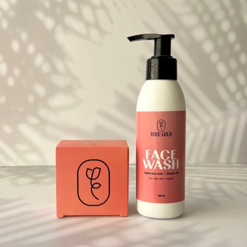 پکیج ضدلک و روشن کننده رزگلد گامنو (ژل شستشو و کرم) 