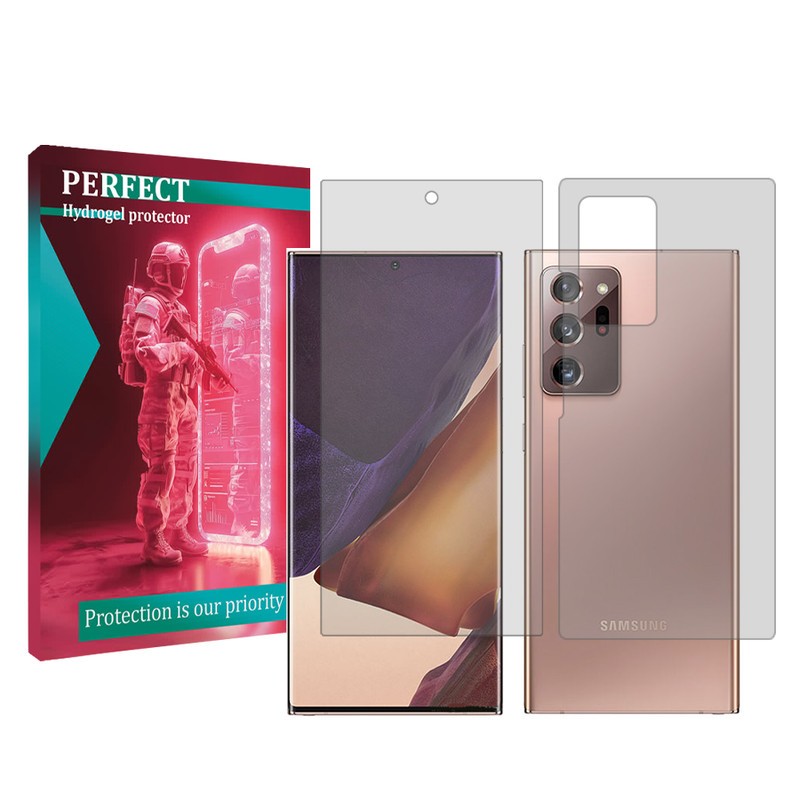 محافظ صفحه نمایش شفاف پرفکت مدل Tough مناسب برای گوشی موبایل سامسونگ Galaxy Note20 Ultra 5G به همراه محافظ پشت گوشی