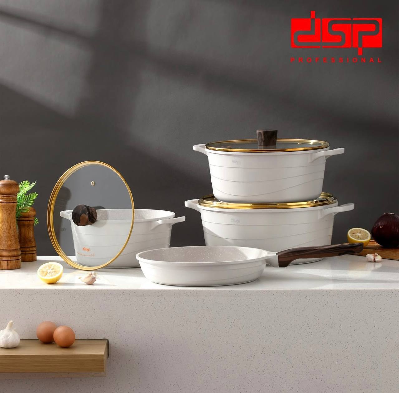 سرویس قابلمه 15 پارچ بژ دی اس پی مدل ca018-s02-beige