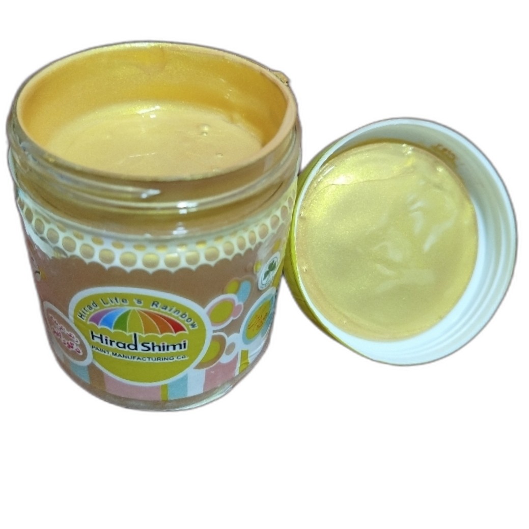 رنگ اکریلیک دکوراتیو صدفی طلایی ویژه هیراد شیمی 300 گرمی