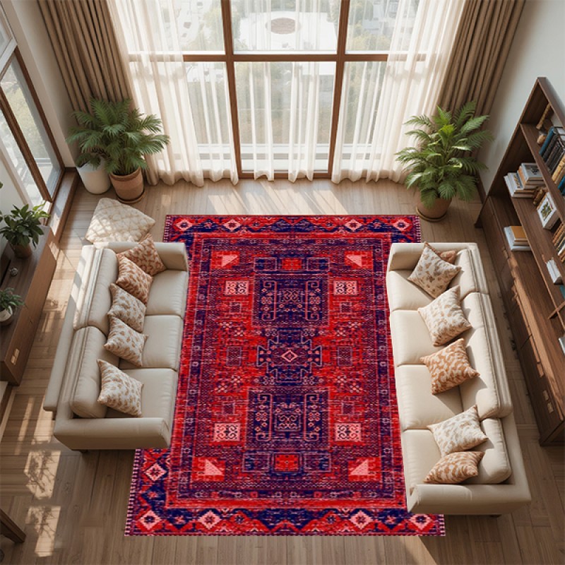 فرش ماشینی لاکی بلوچ تراکم 1100 کد 3136 سایز 9متری (2.5در3.5)(پس کرایه)